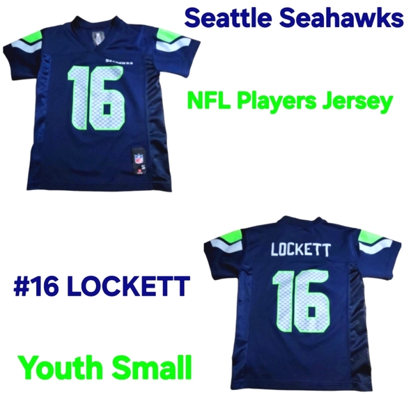 NFL Team Apparel Seattle Seahawks Jersey #16 LOCKETT. Size Youth Small - Picture 1 of 4
